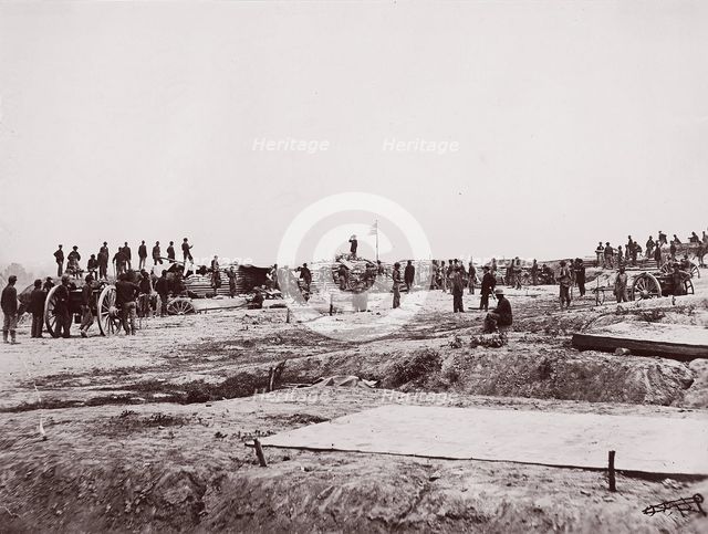 Outer Confederate Line at Petersburg. Captured by 18th Corps, June 15, 1864, 1864. Creator: Tim O'Sullivan.