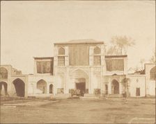 Outer Entrance to the King's Palace, Teheran, 1858. Creator: Luigi Pesce