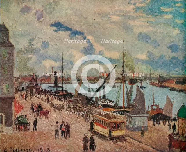 'Outer Harbour of Le Havre', 1903. Artist: Camille Pissarro.