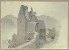 Outer ward of castle Eltz, c1841. Creator: Carl Theodor Reiffenstein