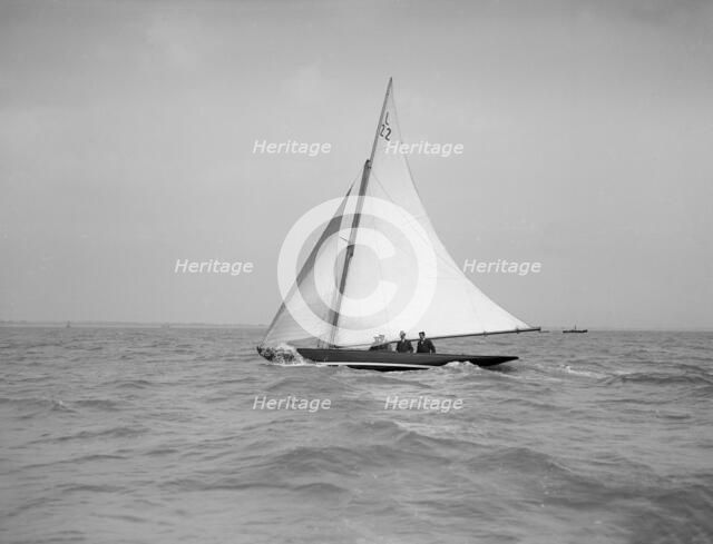Outing on a 6 Metre sailing yacht (L22), 1912. Creator: Kirk & Sons of Cowes.