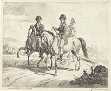 Outing on Horseback, 1811. Creator: Johann Adam Klein