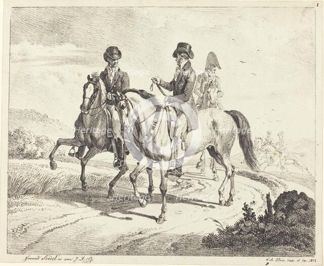 Outing on Horseback, 1811. Creator: Johann Adam Klein.