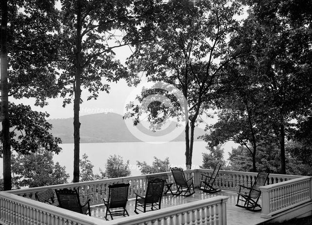 Outlook at Rogers Rock, Lake George, N.Y., between 1900 and 1905. Creator: Unknown.