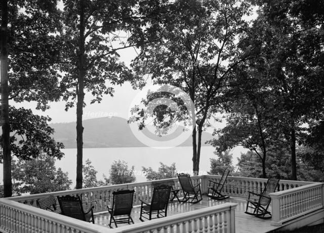 Outlook at Rogers Rock, Lake George, N.Y., between 1900 and 1905. Creator: Unknown.