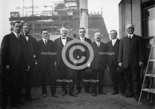 Outlaw League executives: left to right, Marshall Henderson, co-owner Pittsburgh..., 1912. Creator: Bain News Service.