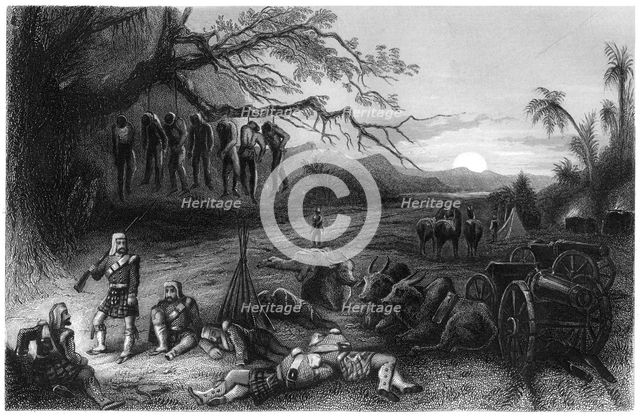 'Outlaying picket of the Highland Brigade', 1857, (c1860). Artist: Unknown