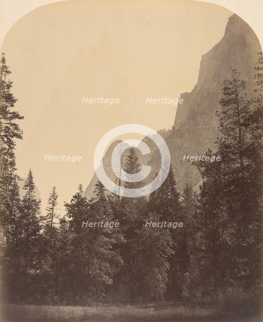 Outline View of the Half Dome, 4967 Feet, 1861. Creator: Carleton Emmons Watkins.