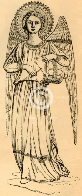 'Outline Copy of an Angel Painted by Fra Angelico', 1881. Creator: Unknown.