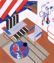 Outside terrace, c1920s. Creator: Valentin Mink (20th Century)