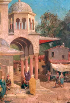 Outside the Mosque 1823-1900. Artist: Germain Fabien Brest