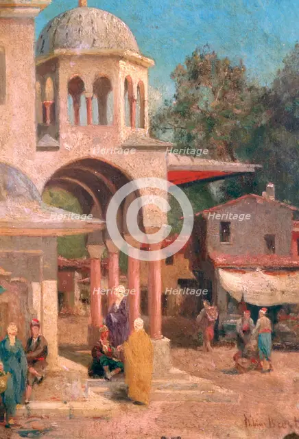'Outside the Mosque', 1823-1900. Artist: Germain Fabien Brest