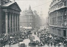 Outside the Mansion House, City of London, 9 AM, c1901 (1901)