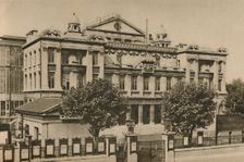 Outside the People's Palace in the Mile End Road c1935. Creator: Donald McLeish