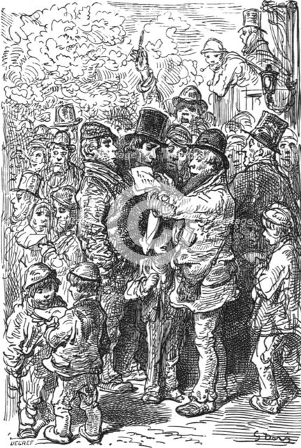 'Outside the Ring', 1872.  Creator: Gustave Doré.