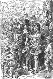 Outside the Ring 1872. Creator: Gustave Doré