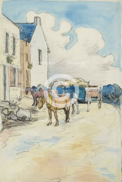 Outside the Wine Shop, late 19th century. Artist: Robert Polhill Bevan.