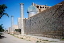 Outside wall of Shir-Dar Madrasa, Samarkand, c20th century. Artist: CM Dixon