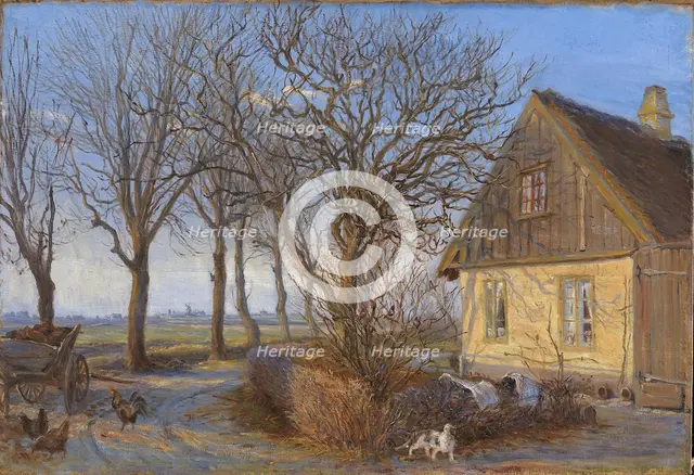 Outside a farmhouse - Maglebylille, 1903. Creator: Theodor Esbern Philipsen.