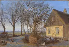Outside a farmhouse - Maglebylille, 1903. Creator: Theodor Esbern Philipsen