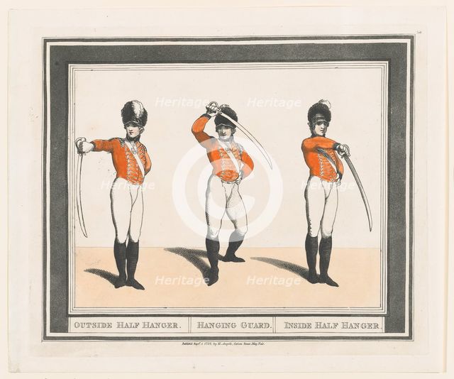 Outside Half Hanger, Hanging Guard, Inside Half Hanger, September 1, 1798., September 1, 1798. Creator: Thomas Rowlandson.