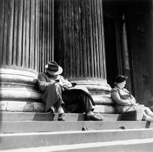 Outside London University, 1952. Creator: Henry Grant