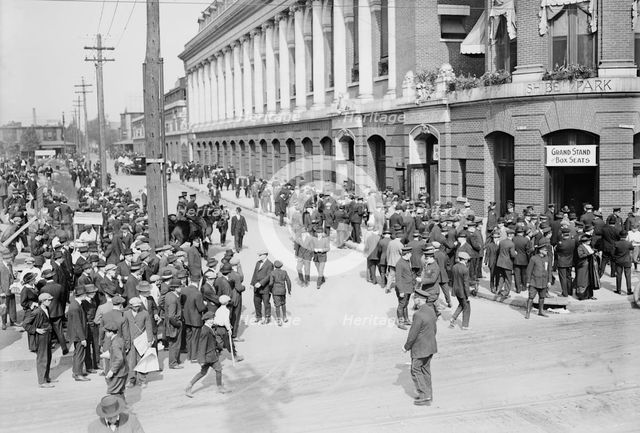Outside Shibe Park, 10/9/14, 1914. Creator: Bain News Service.