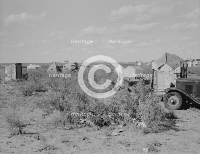 Outskirts of oil boom town, Texas, 1937. Creator: Dorothea Lange.