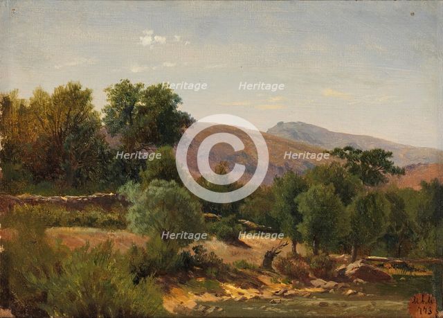 Outskirts of the Monasterio de Piedra (Aragón), 1856. Creator: Carlos de Haes.