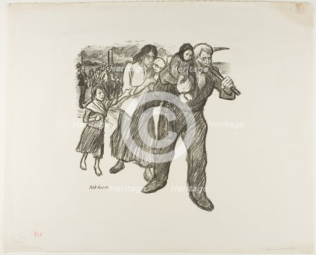 Outrage in the Pas-de-Calais, December 1893. Creator: Theophile Alexandre Steinlen.
