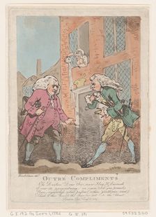 Outré Compliments, August 18, 1786., August 18, 1786. Creator: Thomas Rowlandson