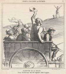 Ouverture de la chasse, 19th century. Creator: Honore Daumier