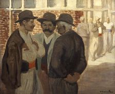 Ouvriers du Batiment ('Construction Workers'), c1911. Artist: Theophile Alexandre Steinlen