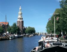 Oude Schans and Montelbaanstoren, Amsterdam, Netherlands. Creator: Peter Thompson