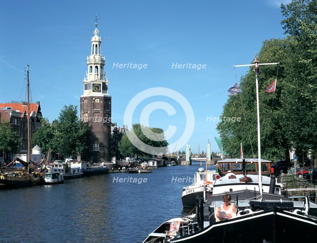 Oude Schans and Montelbaanstoren, Amsterdam, Netherlands. Creator: Peter Thompson.