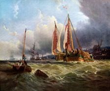 Oude Schelde, Texel Island 1862, (c1920).Artist: Clarkson Stanfield