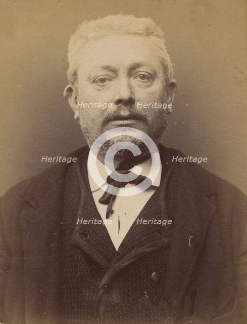 Oudin. Clovis. 49 ans, né à Saint-Hilaire (Marne). Mécanicien. Anarchiste. 2/3/94., 1894. Creator: Alphonse Bertillon.