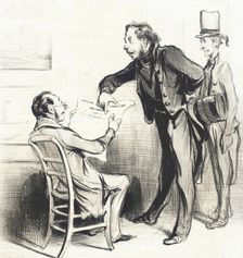 Oui, Monsieur, moyennant un petit abonnement à notre assurance.., 1838. Creator: Honore Daumier