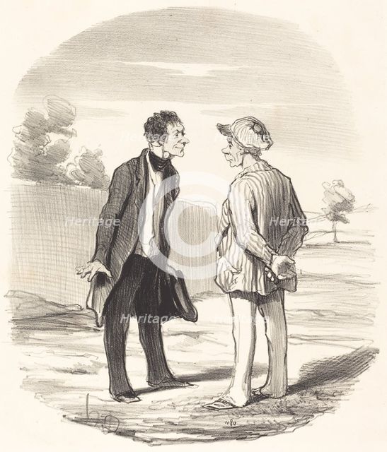 Oui, Monsieur Gimblet, l'ordre ne sera définitivement rétabli en Europe..., 1851.  Creator: Honore Daumier.