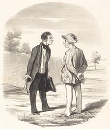 Oui, Monsieur Gimblet, l'ordre ne sera définitivement rétabli en Europe..., 1851. Creator: Honore Daumier