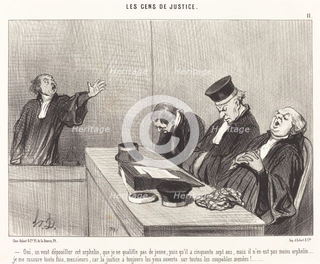 Oui, on veut dépouiller cet orphelin..., 1845. Creator: Honore Daumier.
