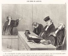 Oui, on veut dépouiller cet orphelin..., 1845. Creator: Honore Daumier