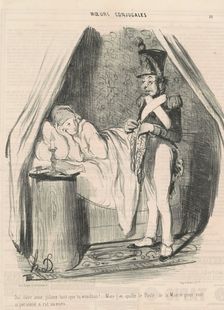 Oui, chère amie, jaloux tant que tu voudras!..., 1839. Creator: Honore Daumier