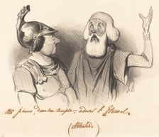 Oui je viens, dans son temple adorer L'Eternel. (Athalie), 1841. Creator: Honore Daumier