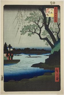 Oumayagashi, from the series "One Hundred Famous Views of Edo (Meisho Edo hyakkei)", 1857. Creator: Ando Hiroshige