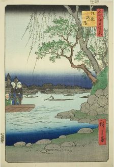 Oumayagashi, from the series "One Hundred Famous Views of Edo (Meisho Edo hyakkei)", 1857. Creator: Ando Hiroshige