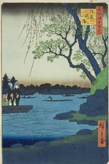 Oumayagashi, from the series "One Hundred Famous Views of Edo (Meisho Edo hyakkei)", 1857. Creator: Ando Hiroshige