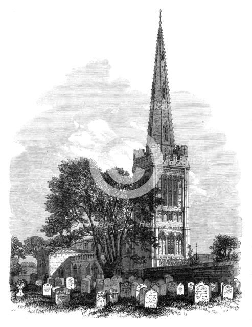 Oundle Church, Northamptonshire, lately restored, 1864. Creator: Unknown.