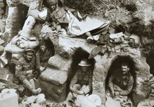 Our men are very comfortable in the old German dug-outs France, World War I, 1916. Creator: Unknown