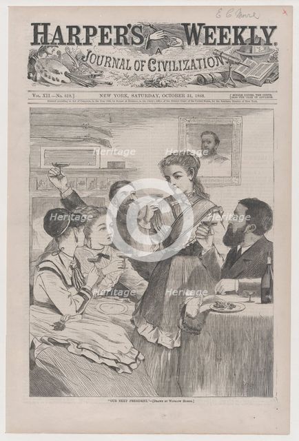 Our Next President (Harper's Weekly, Vol. XII), October 31, 1868. Creator: Unknown.
